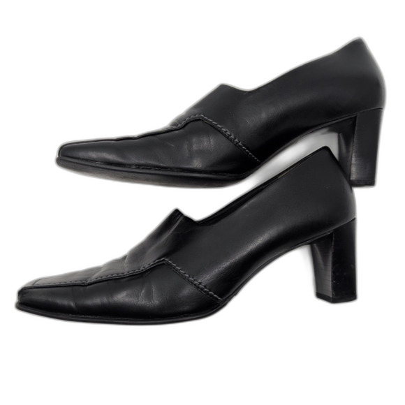 Paul Green Women Shoes UK 5 US 7 Brown Leather Heel Square Toe - Picture 5 of 11